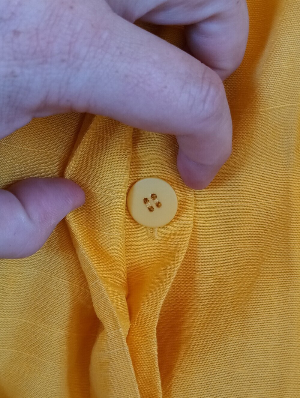 Vintage Sunny Yellow A-Line Midi Skirt Button Down Retro Preppy 60s 70s Colorful - Picture 7 of 13